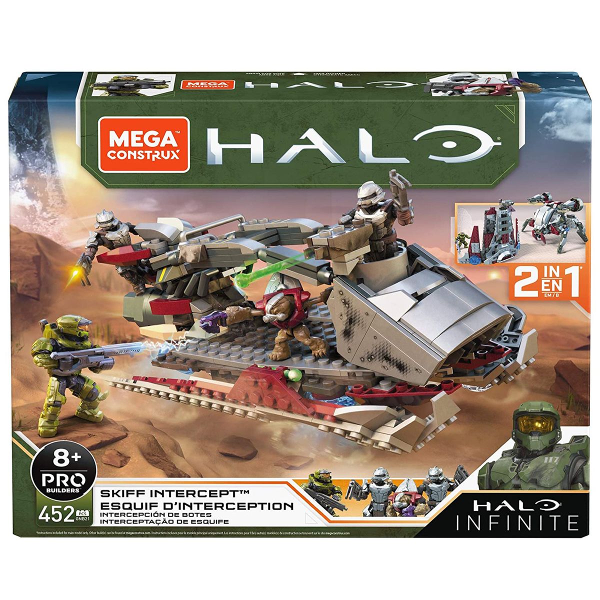 Mattel GNB21 - Mega Construx - Pro Builders - HALO Infinite - Skiff Intercept, 2-in-1 Bausatz, 452 Teile - Bild 1