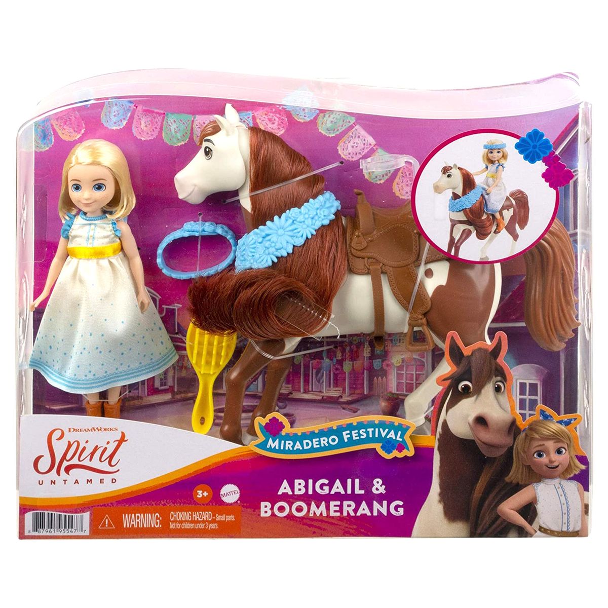 Mattel GXF65 - DreamWorks - Spirit - Spielset, mit Zubeh&ouml;r, Puppe Abigail und Pferd Boomerang - Bild 1