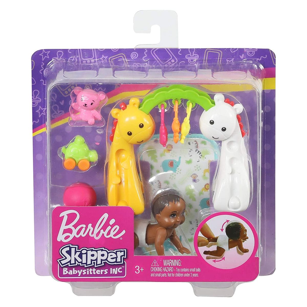 Mattel GHV85 - Barbie - Skipper Babysitters Inc - Spielset, Puppe mit Zubeh&ouml;r, Krabbel und Spielzeit - Bild 1