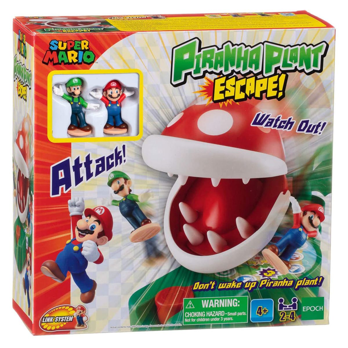 EPOCH 7357 - Nintendo - Super Mario - Link System, Piranha Plant Escape, Geschicklichtkeitsspiel - Bild 1