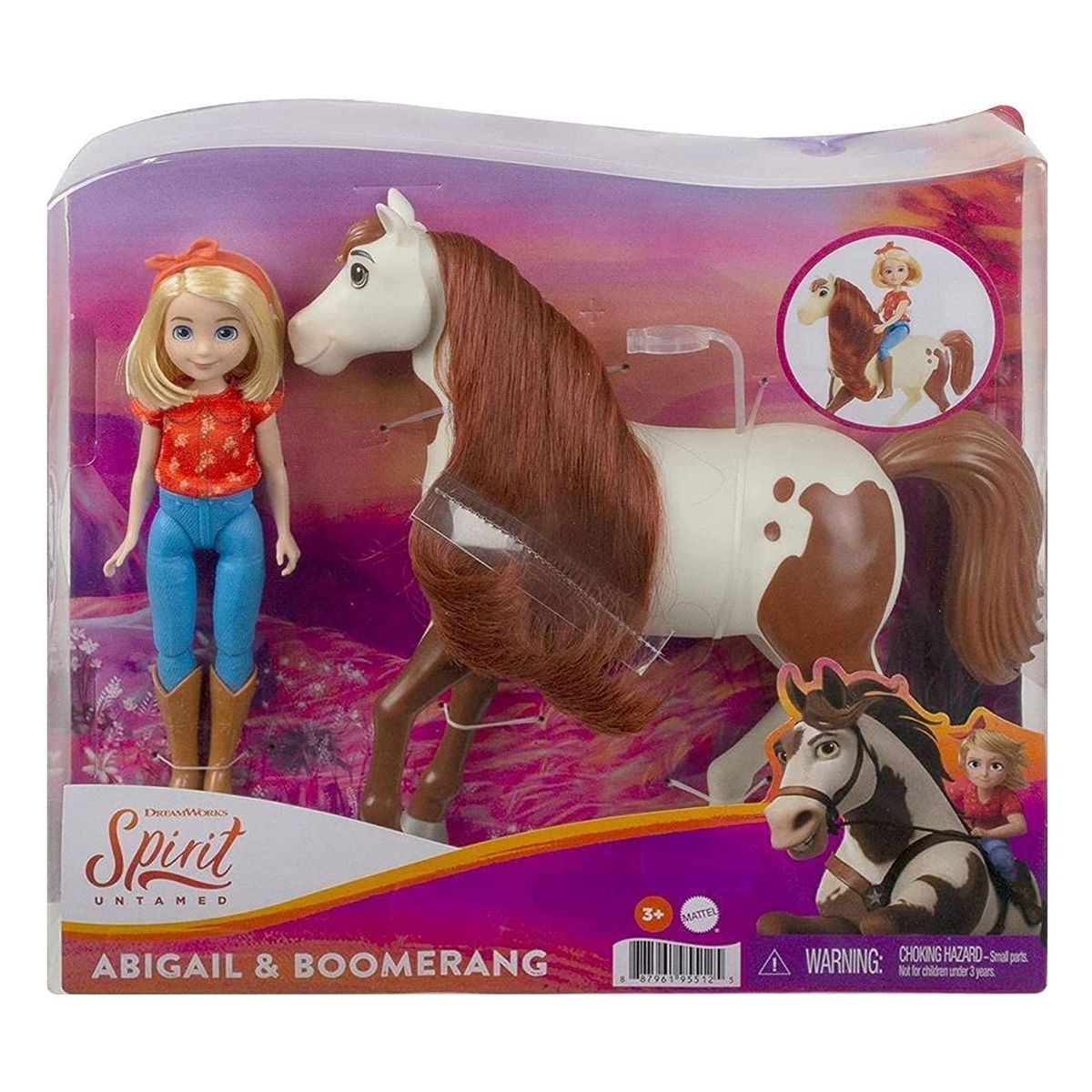 Mattel GXF23 - DreamWorks - Spirit - Abigail & Boomerang, Puppe mit Pferd - Bild 1