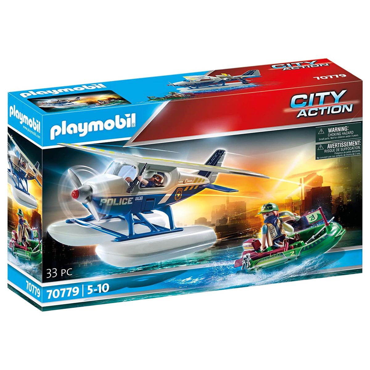 PLAYMOBIL&reg; 70779 - City Action - Polizei-Wasserflugzeug: Schmuggler-Verfolgung - Bild 1