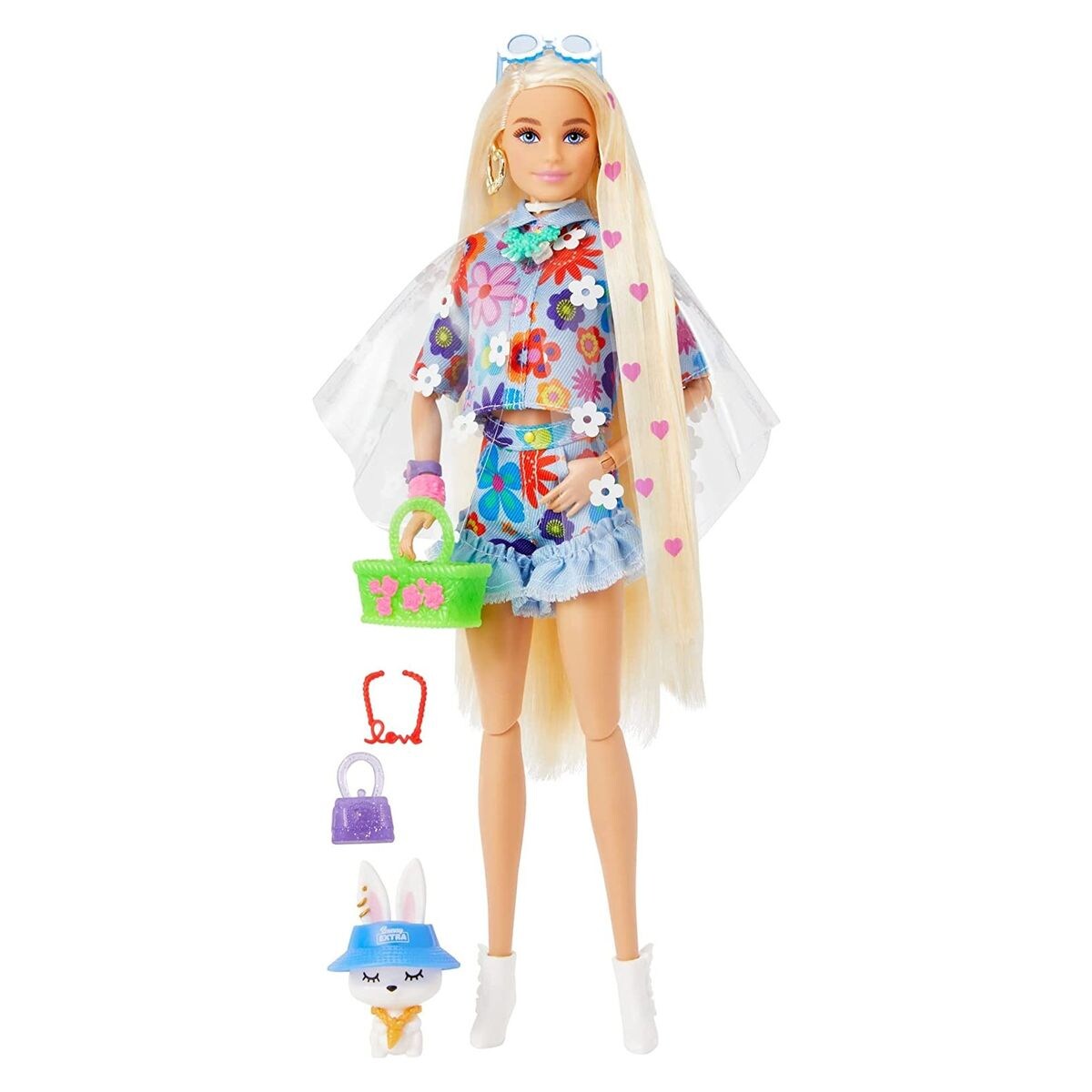 Mattel HDJ45 – Barbie – Extra Puppe Flower Power | 00194735024452