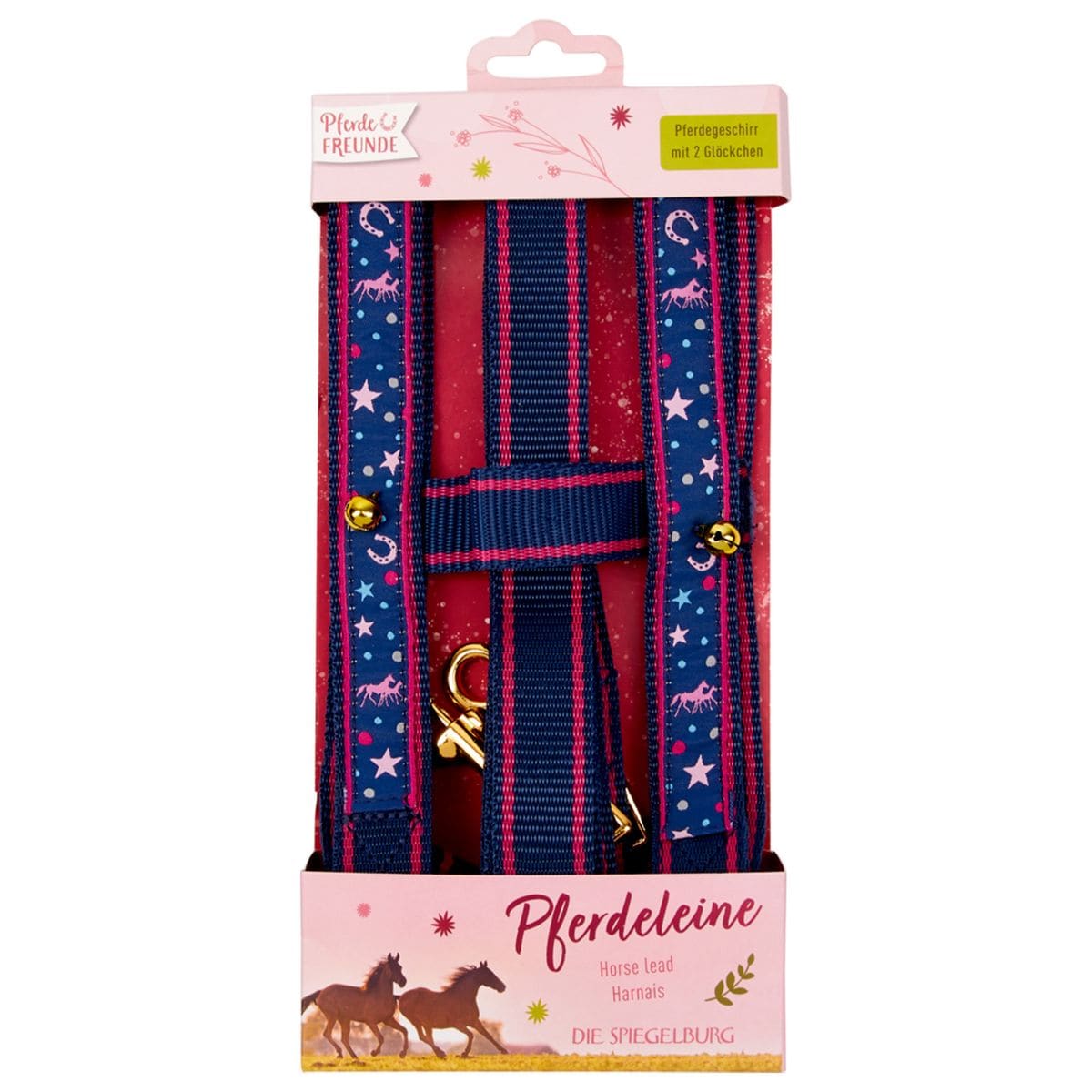 Coppenrath 13813 - Die Spiegelburg - Pferdefreunde - Pferdeleine mit 2 Gl&ouml;ckchen, lila - Bild 1