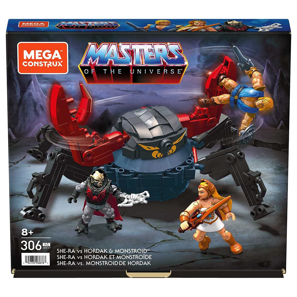 Mattel HFF27 - Mega Construx - Pro Builders - Masters of the Universe - Bausatz, 306 Teile, She-Ra vs Hordak & Monstroid - Bild 1