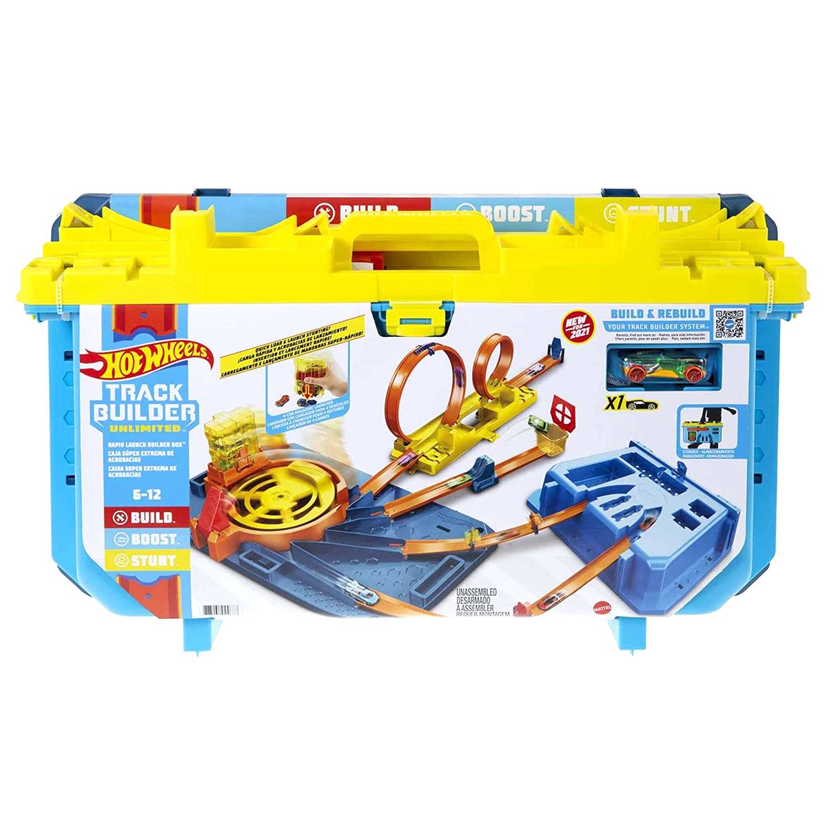 Mattel GVG11 - Hot Wheels - Track Builder Unlimited - Schnellstarter-Box mit einem Fahrzeug - Bild 1