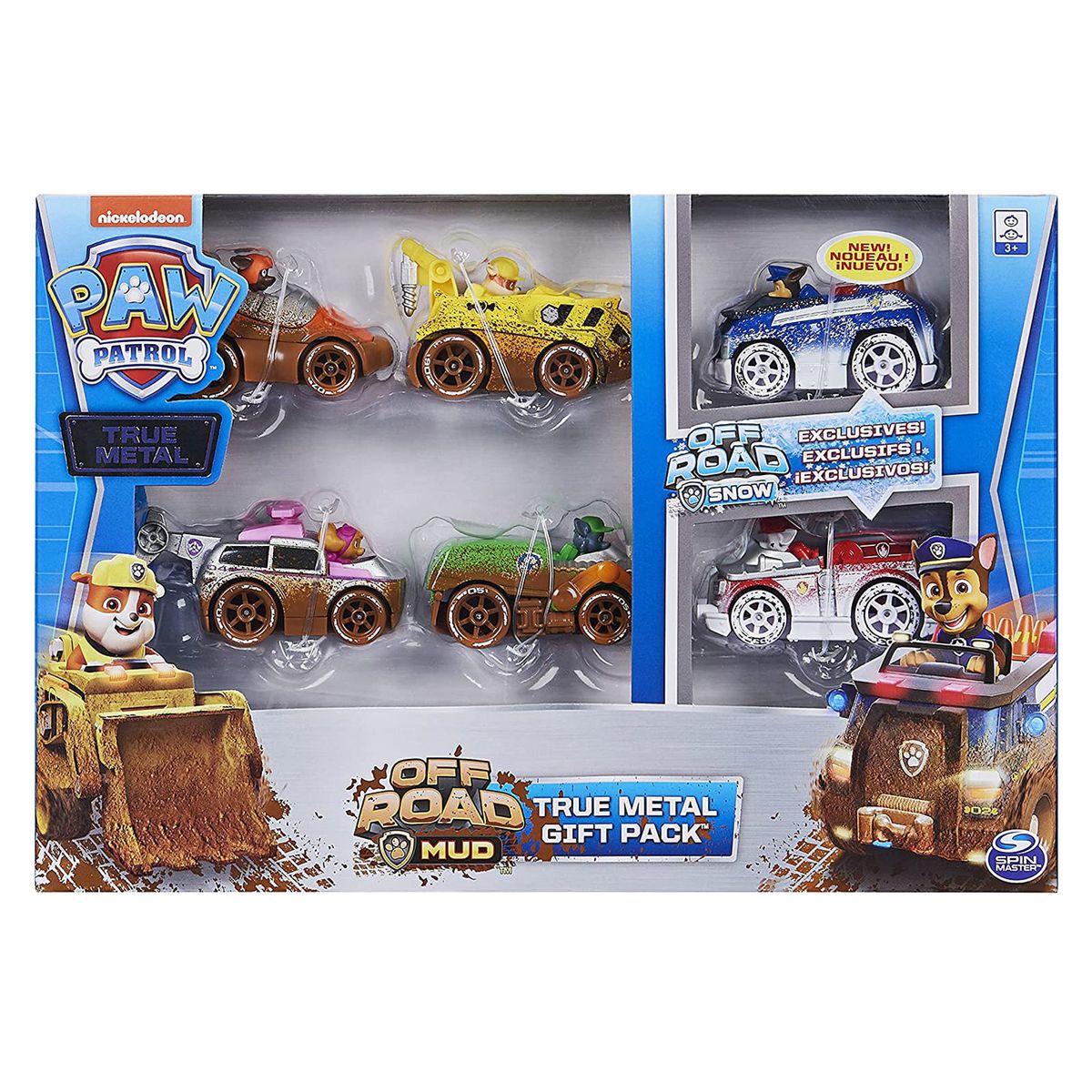 Spin Master 6058351 (20124566) 2.Wahl - Paw Patrol - True Metal, Off Road Mud & Snow-Geschenkset mit 6 Fahrzeugen - Bild 1