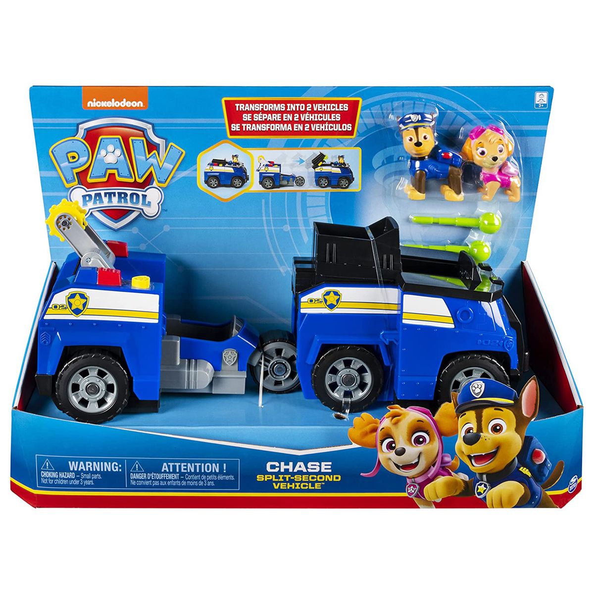 Spin Master 6055931 (20122545) - Paw Patrol - Split-Second Vehicles, Chase, Polizeifahrzeuge - Bild 1
