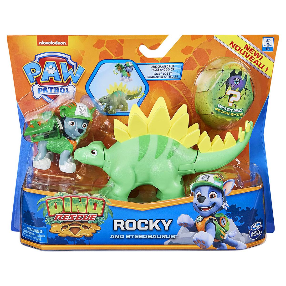 Spin Master 6058512 (20129715) - Paw Patrol - Dino Rescue - Rocky und Stegosaurus + Mystery Dino - Bild 1