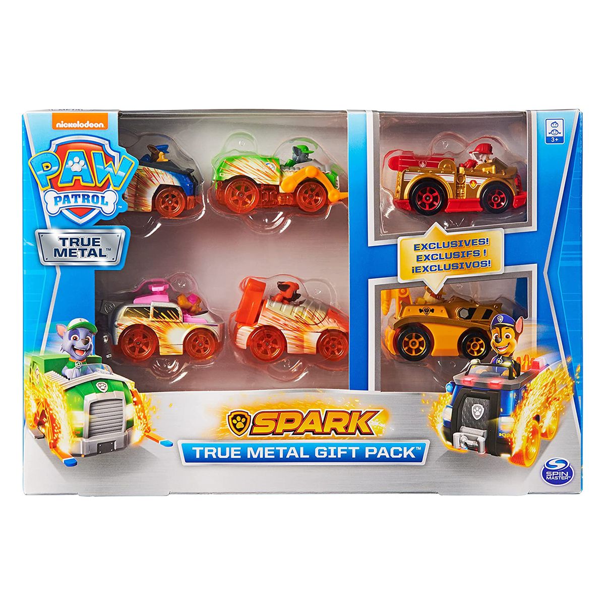 Spin Master 6059232 (20107747) - Paw Patrol - Spark - Geschenkset, True Metal Fahrzeuge, 6er-Pack - Bild 1