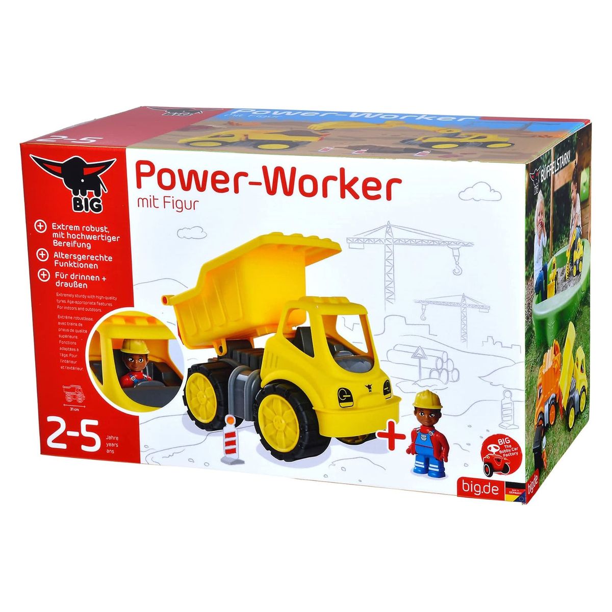 BIG 800054836 - Power-Worker - Beweglicher Kipper mit schwankbarer Ladekappe - Bild 1