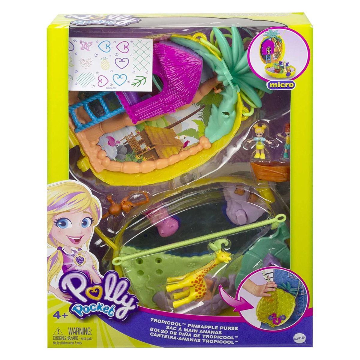 Mattel GKJ64 - Polly Pocket - Ananas-Tasche inkl. Zubeh&ouml;r - Bild 1
