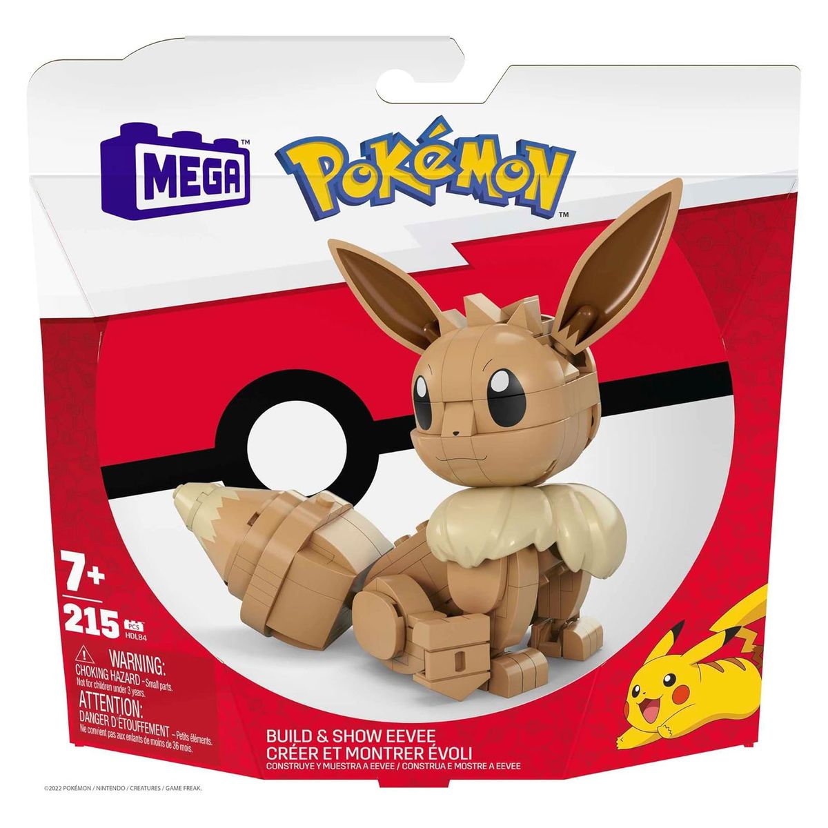 Mattel HDL84 - MEGA - Pok&eacute;mon - Evoli zum Zusammenbauen mit 215 Teilen - Bild 1