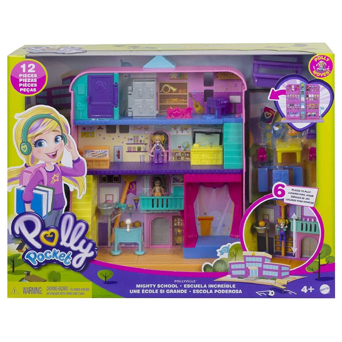 Mattel GVY51 - Polly Pocket - starring Shani - Schule - Spielset mit 2 Puppen und Zubeh&ouml;r - Bild 1