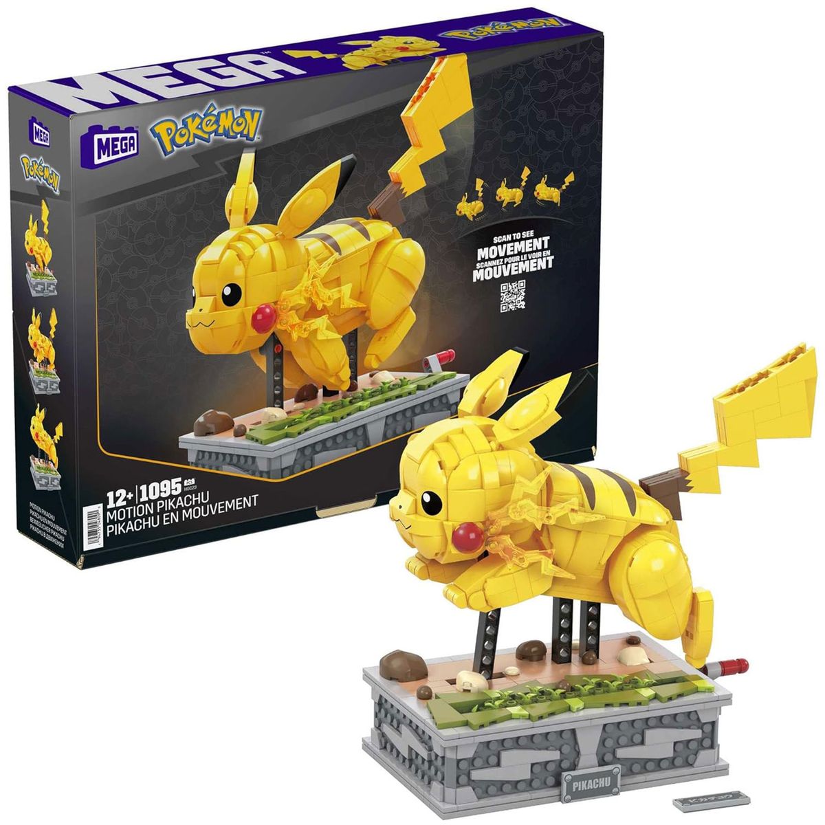 Mattel HGC23 - Mega - Pok&eacute;mon - Bauset, 1095 Teile, Pikachu - Bild 1