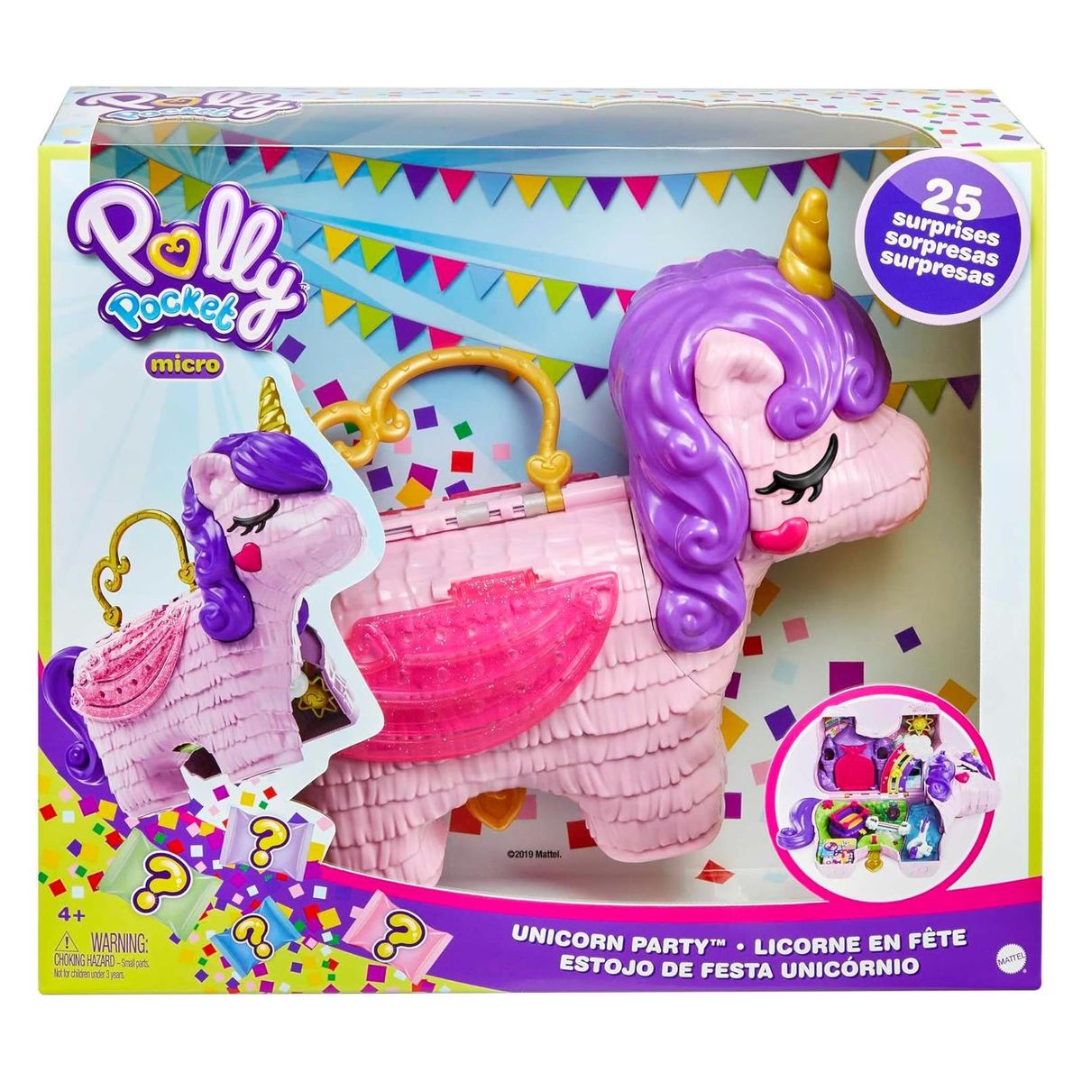 Mattel GVL88 - Polly Pocket - Einhorn-Party Puppe mit Zubeh&ouml;r, Spielset - Bild 1