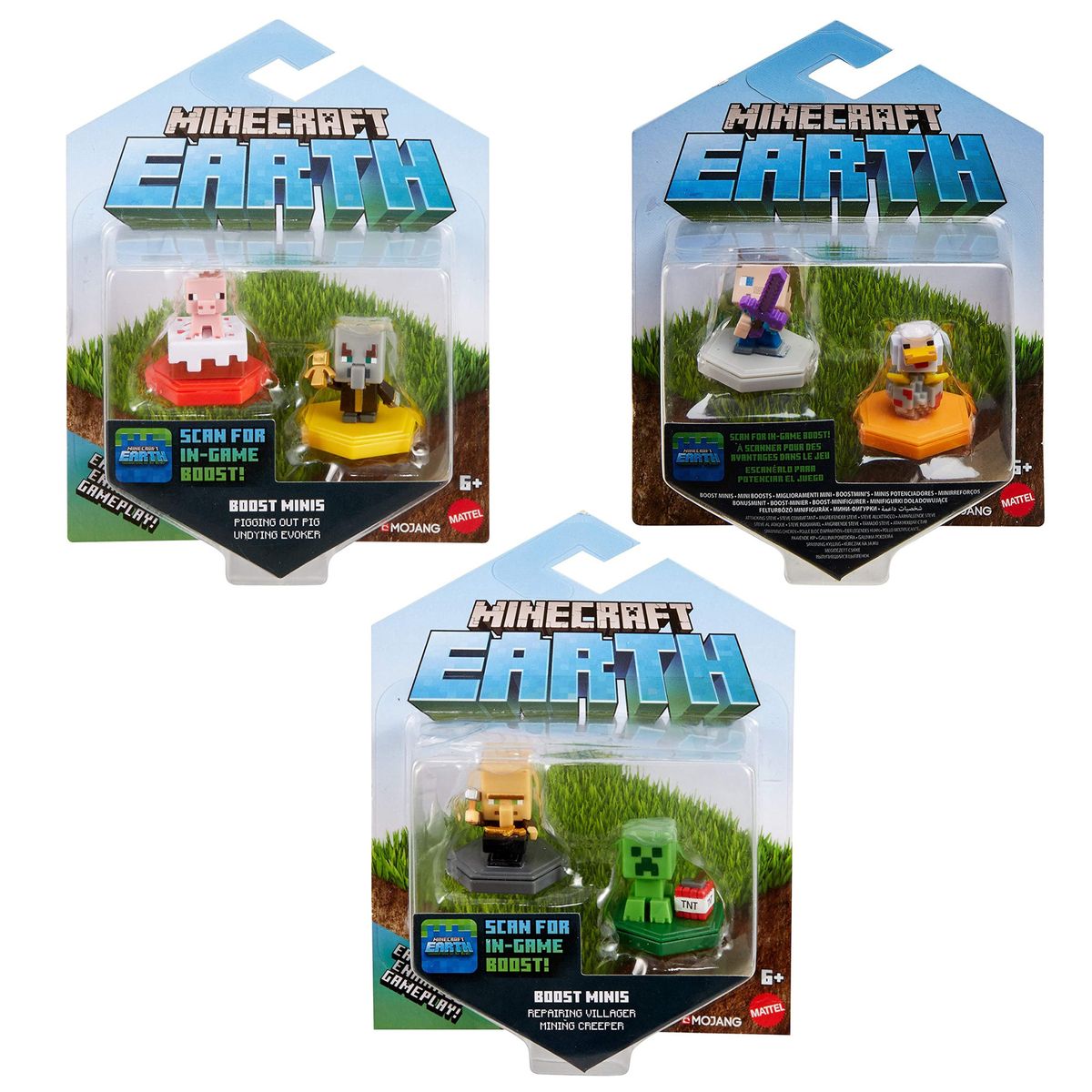 SPAR-SET 196322 - Mattel - Mojang - Minecraft - Earth - Spielfiguren-Set mit 6 Minifiguren - Bild 1