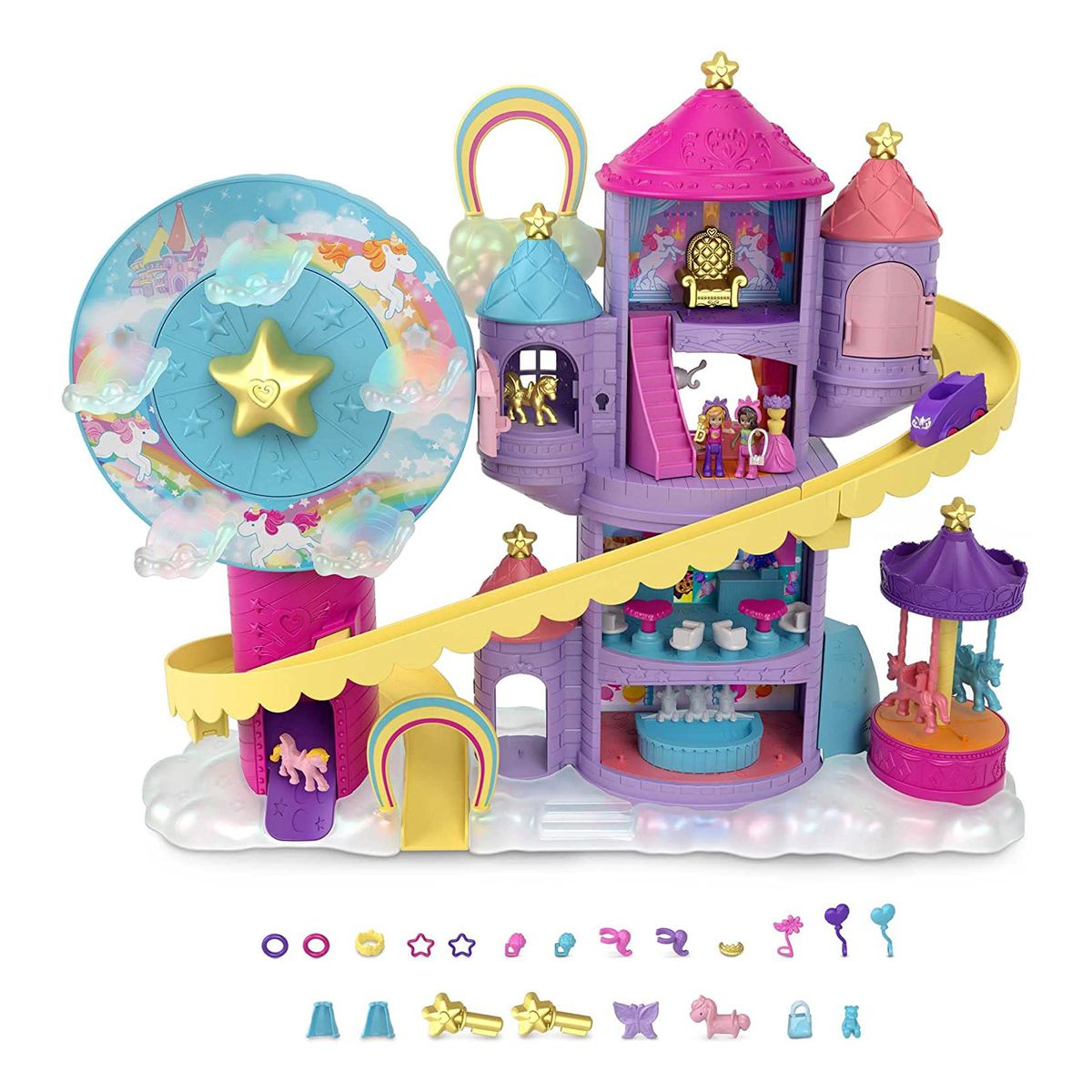 Mattel HBT13 2.Wahl - Polly Pocket - Regenbogen-Einhornspa&szlig; Freizeitpark - Bild 1