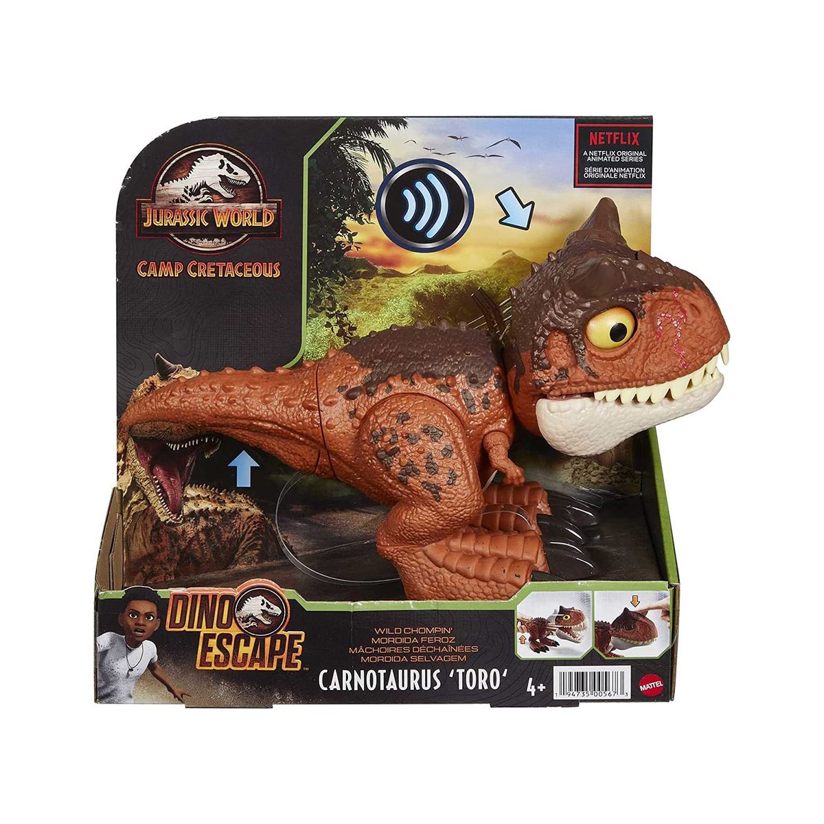 Mattel HBY85 - Jurassic World - Dino Escape - Cranotaurus Toro - Bild 1
