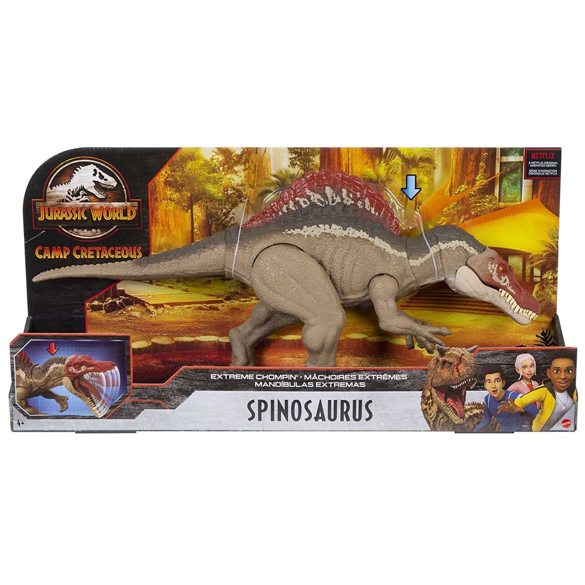 Mattel HCK57 - Jurassic World - Camp Creataceous - Spinosaurus Actionfigur, beweglich - Bild 1