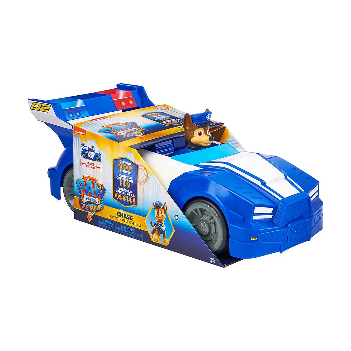 Spin Master 6063425 (20135647) - Paw Patrol - The Movie - Chase, Polizeifahrzeug mit funktionellen R&auml;dern - Bild 1