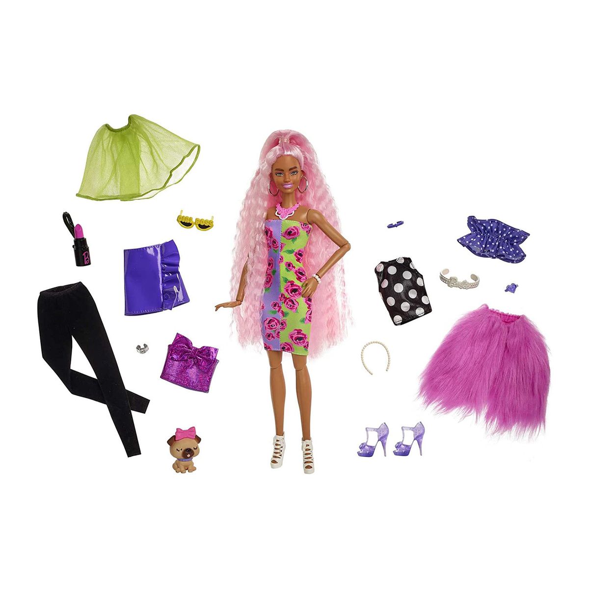 Mattel HGR60 - Barbie - Extra - Deluxe Puppe mit Styling-Zubeh&ouml;r und Tier - Bild 1