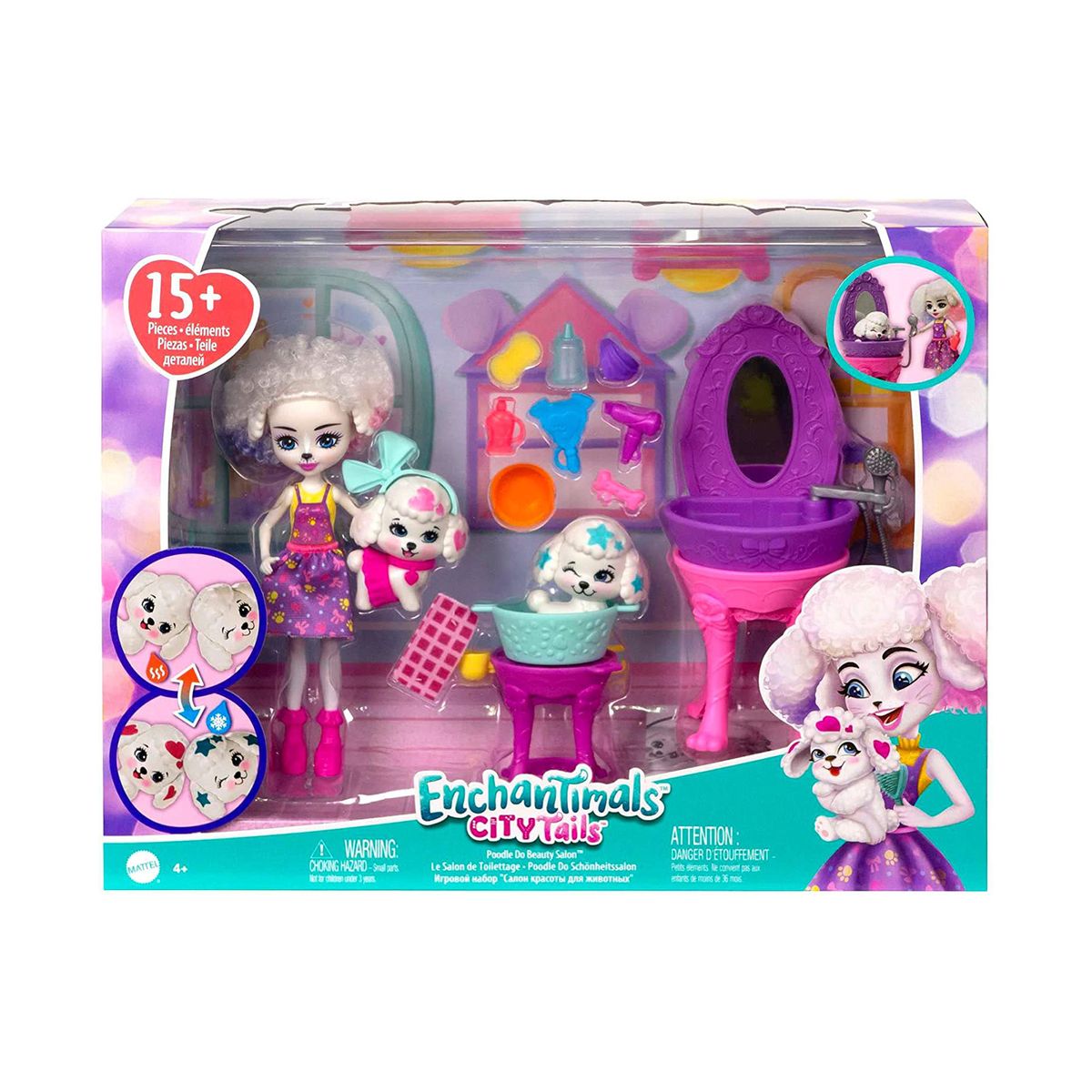 Mattel HHC20 - Enchantimals City Tails - Poodle Do Sch&ouml;nheitssalon, Spielset - Bild 1