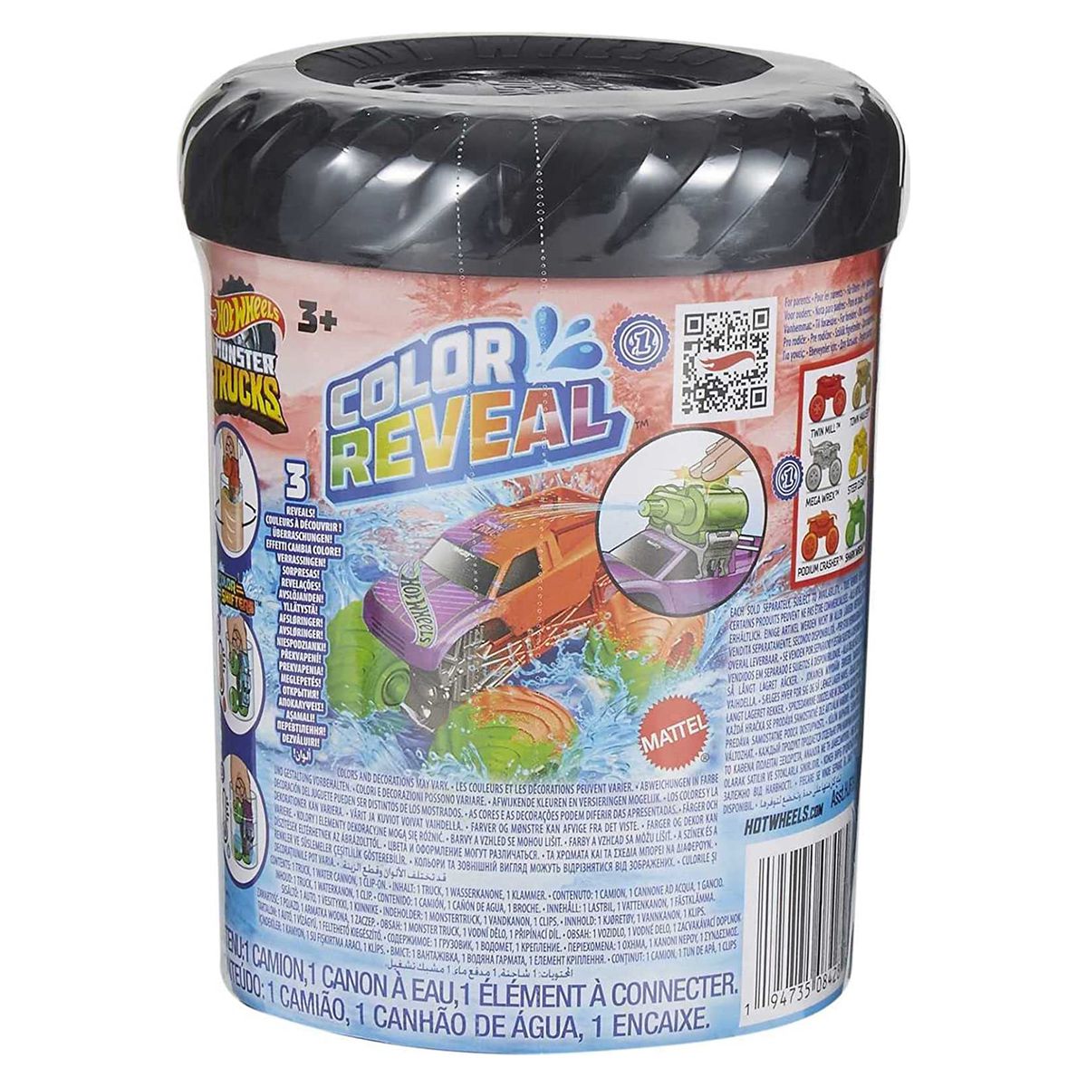 Mattel HJF39 - Hot Wheels - Monster Trucks - Color Reveal - Wasserspritz-Fahrzeug - Bild 1