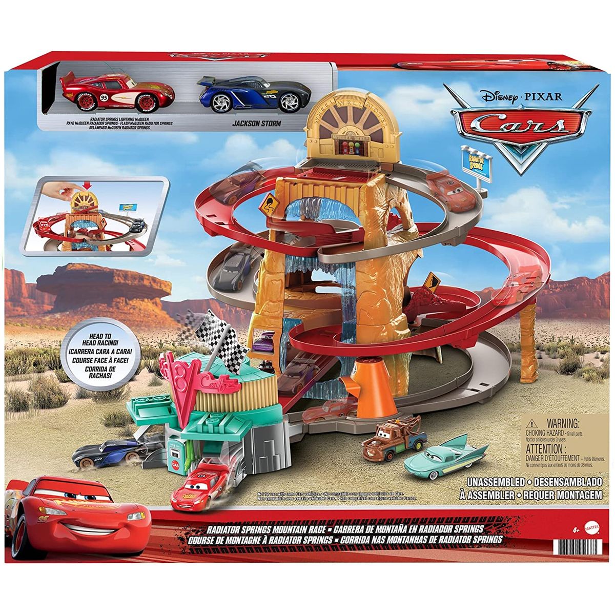 Mattel GTK90 - Disney Pixar Cars - Radiator Springs Gebirgsrennen, Spielset mit 2 Fahrzeugen - Bild 1