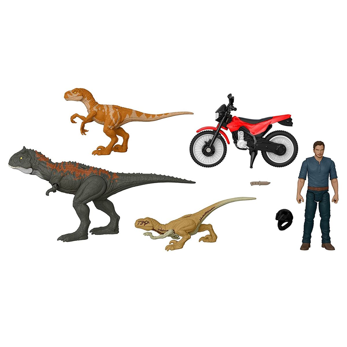 Mattel HFG64 - Jurassic World - Dominion - Owen Flucht-Set, Dinosaurier Spielfiguren - Bild 1