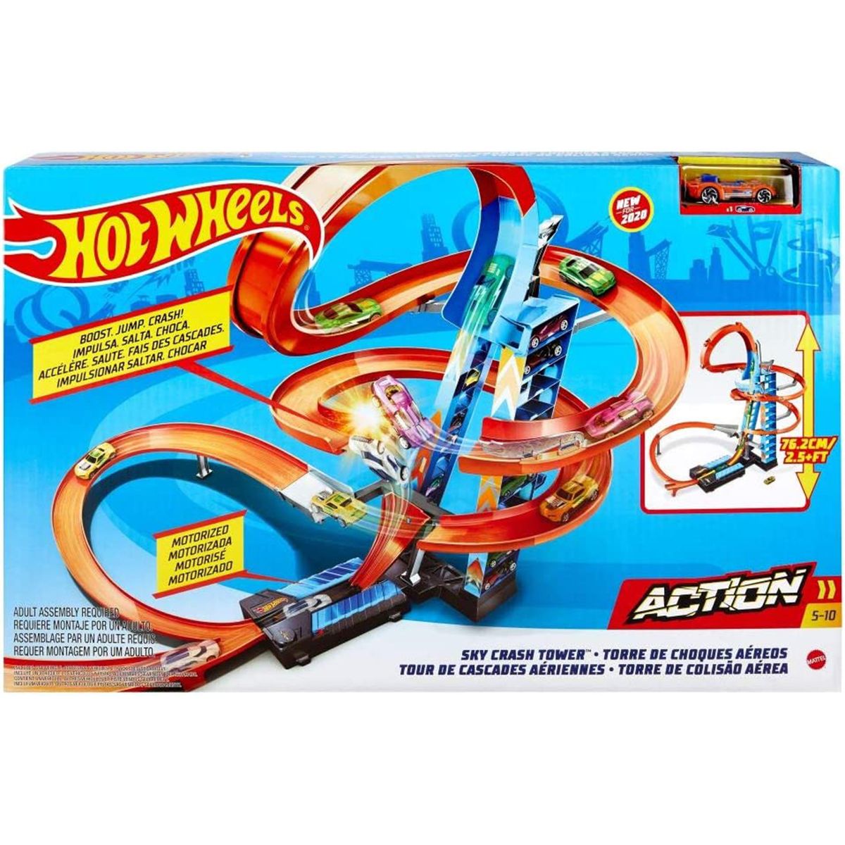 Mattel GWT39 - Hot Wheels - Action - Wolkenkratzer-Crash inkl. 1 Fahrzeug - Bild 1