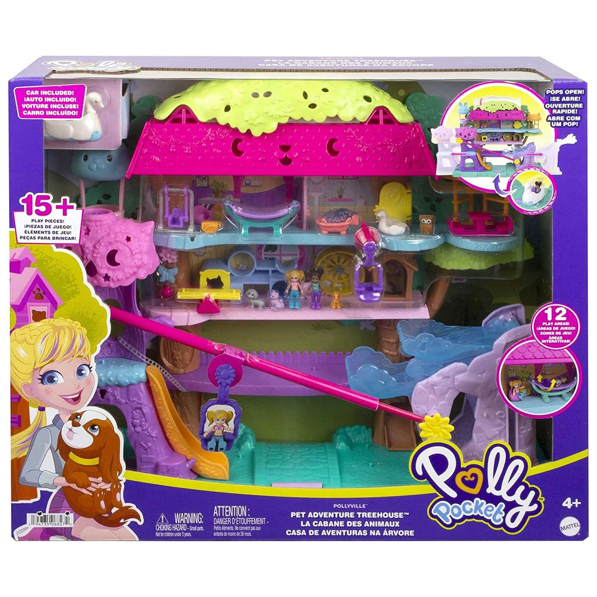 Mattel HJJ98 - Polly Pocket - Tierparty Baumhaus - Bild 1