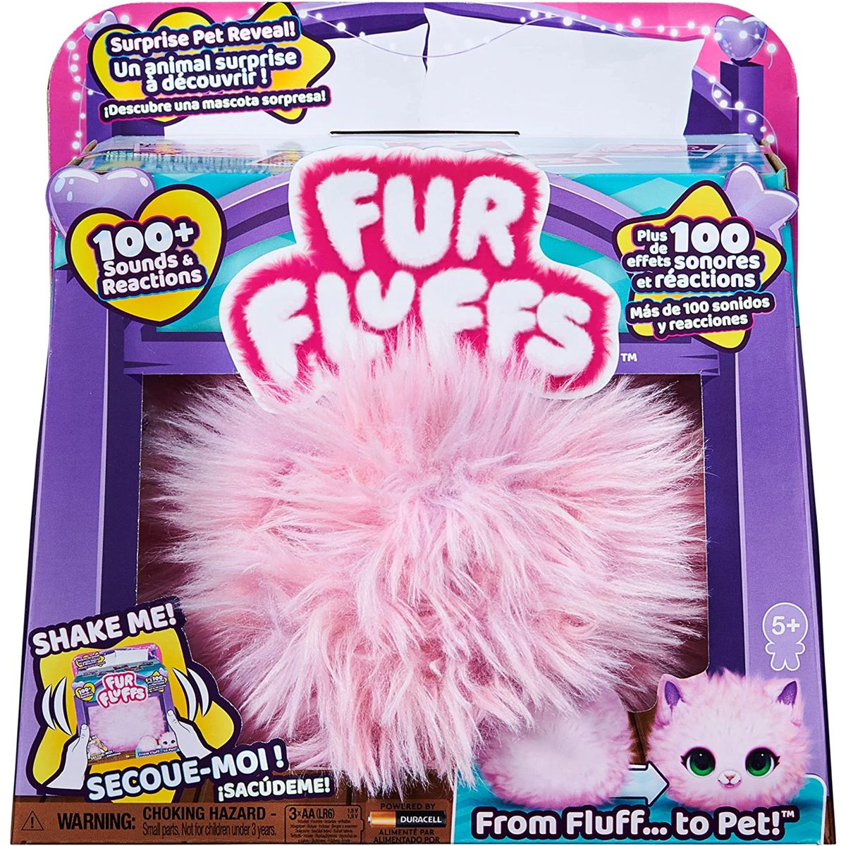 Spin Master 6065307 (20139111) - FurFluffs - Interaktive Pl&uuml;schfigur mit Sound, K&auml;tzchen - Bild 1