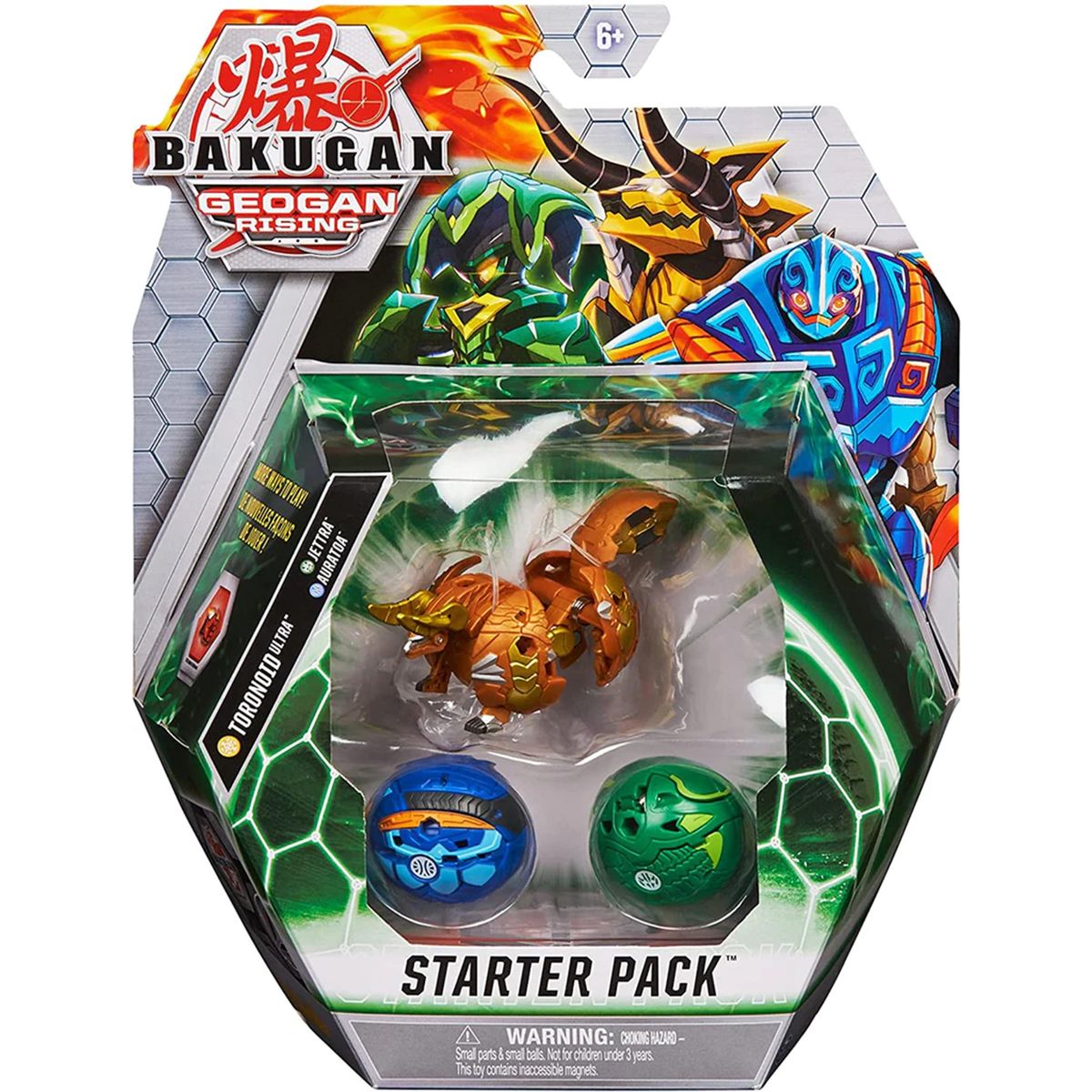 Spin Master 6051567 (20135564) - Bakugan Geogan Rising - Starter Pack inkl.  Toronoid Ultra, Jettra & Auratoa - Bild 1