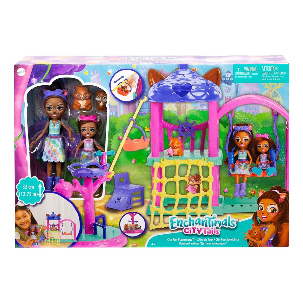 Mattel HHC16 - Enchantimals - City Tails - Abenteuer-Stadtspielplatz mit Puppe - Bild 1