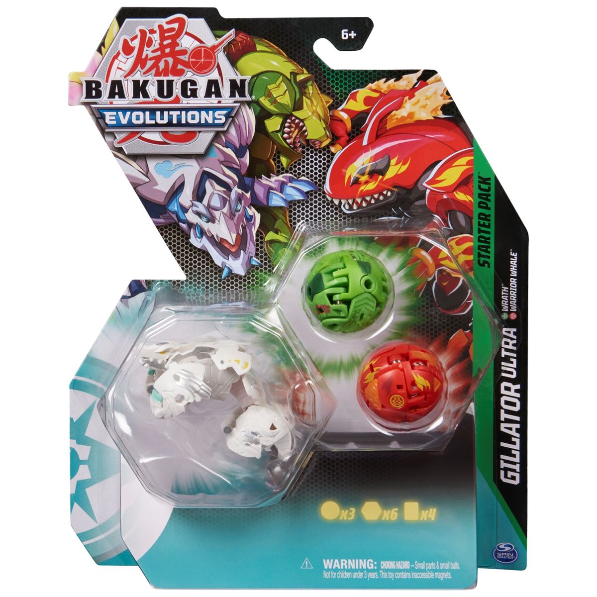 Spin Master 6063071 (20138097) - Bakugan Evolutions - Starter Pack inkl. Gillator Ultra, Wrath & Warrior Whale - Bild 1