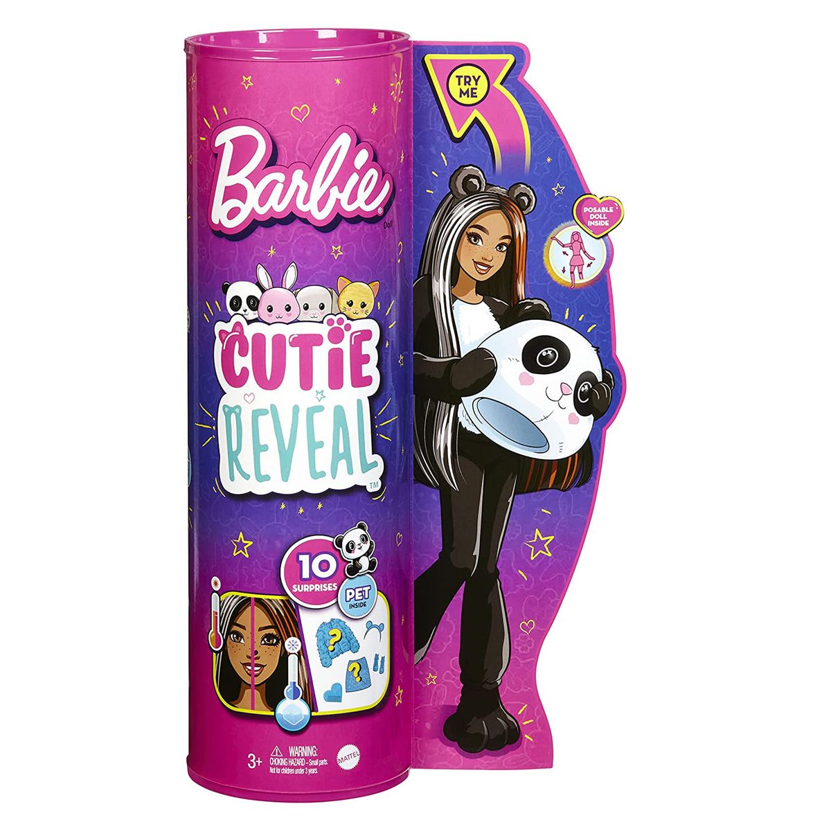 Mattel HHG22 - Barbie - Cutie Reveal - Puppe Serie 1, mit Pandakost&uuml;m - Bild 1