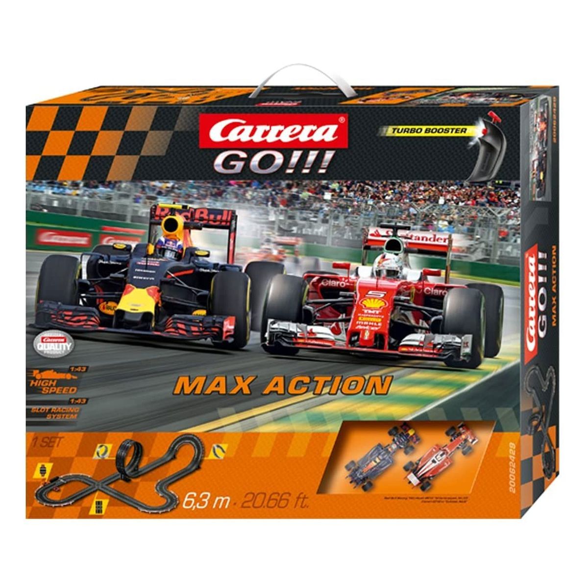 Stadlbauer 20062429 2.Wahl - Carrera GO!!! - Max Action - Rennbahn 6,3 Meter inkl. 2 Fahrzeuge - Bild 1