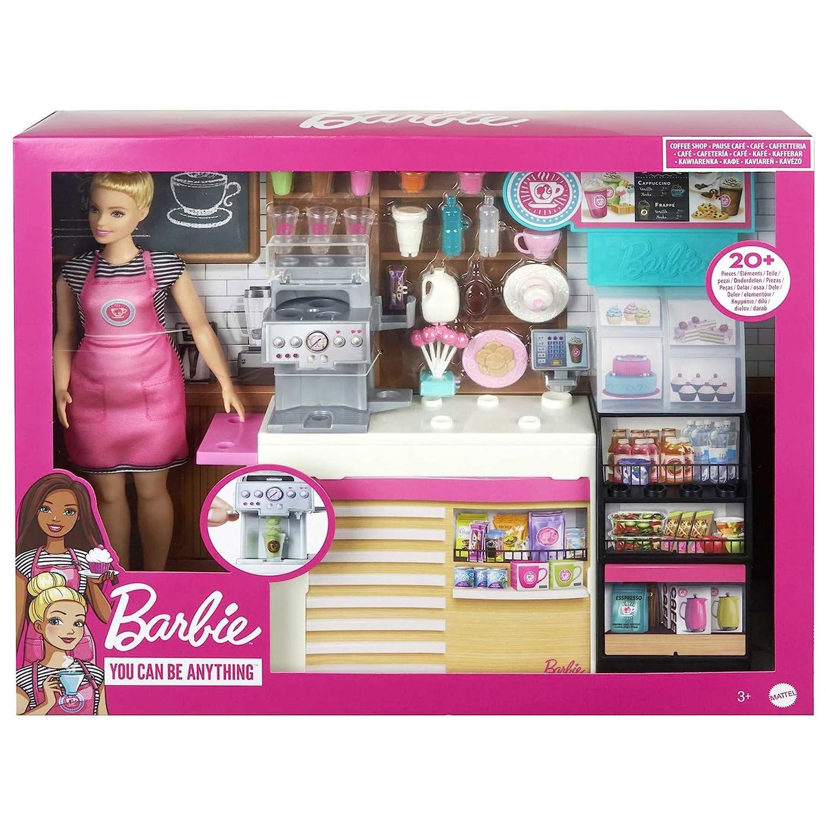 Mattel GMW03 - Barbie - You can be anything - Naschcafe Spielset - Puppe inkl. Zubeh&ouml;r - Bild 1