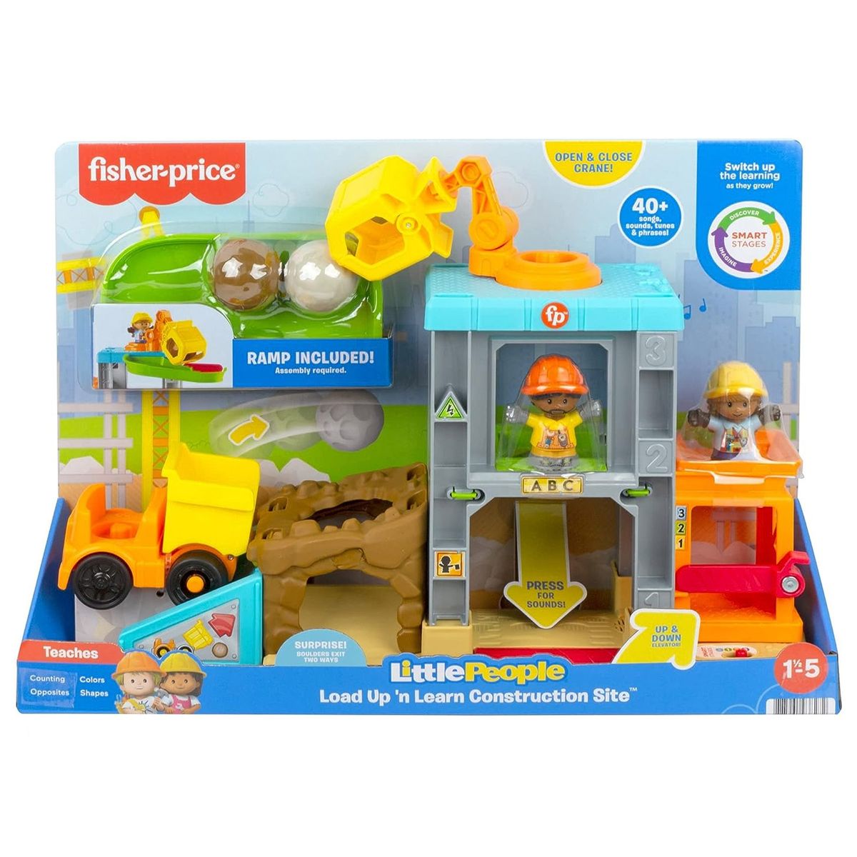 Mattel HCJ64 - Fisher-Price - Little People - Baustelle, Spielset mit Figuren und Sound - Bild 1