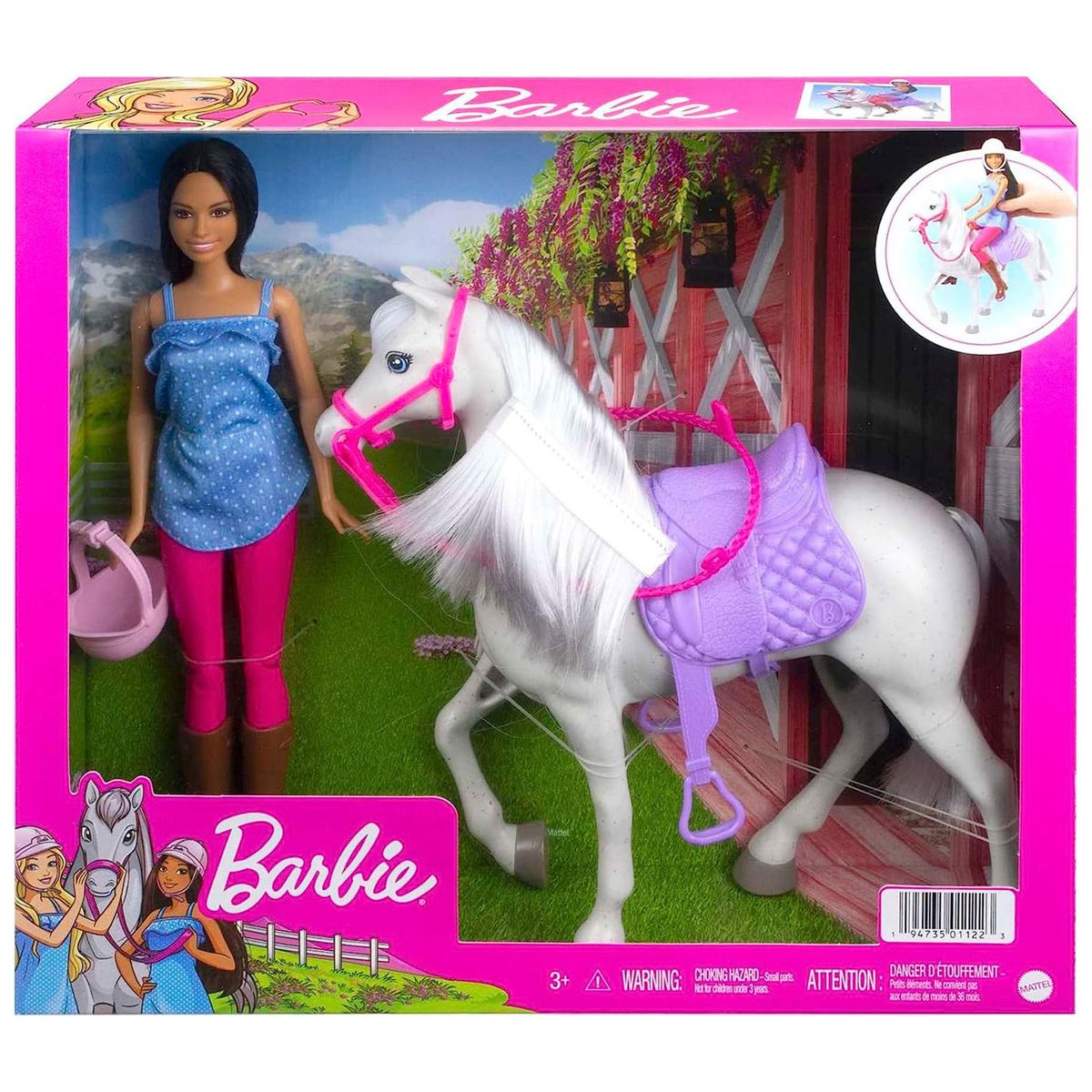 Mattel HCJ53 - Barbie - Puppe und Pferd mit Zubeh&ouml;r, Spielset - Bild 1