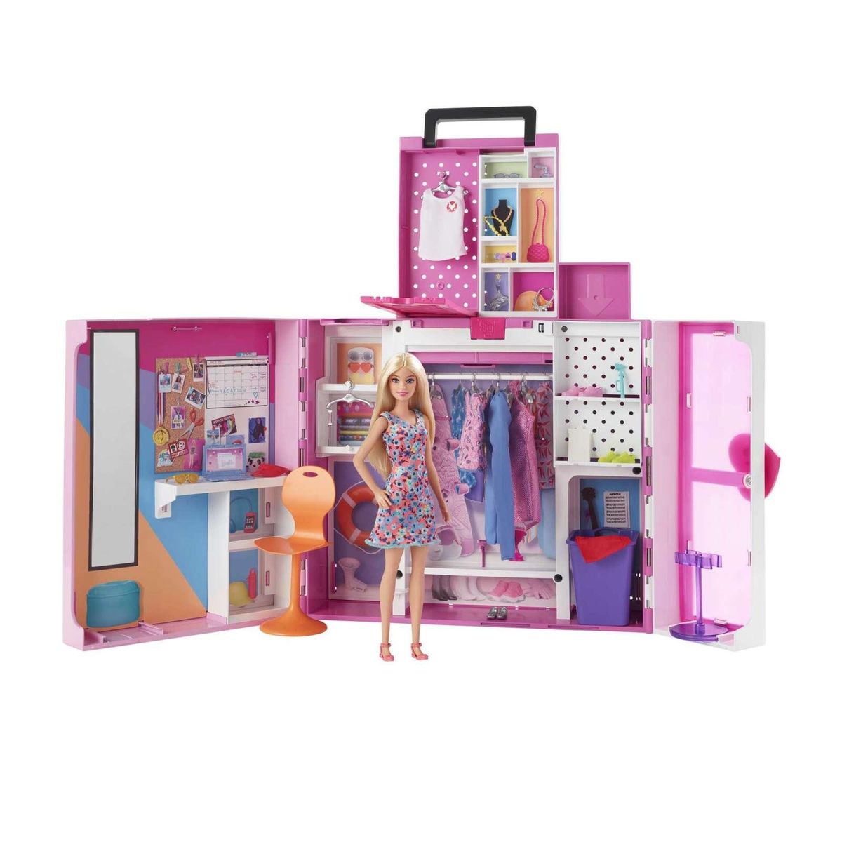 Mattel HGX57 - Barbie - Kleiderschrank mit Puppe, Kleidung und Accessoires - Bild 1