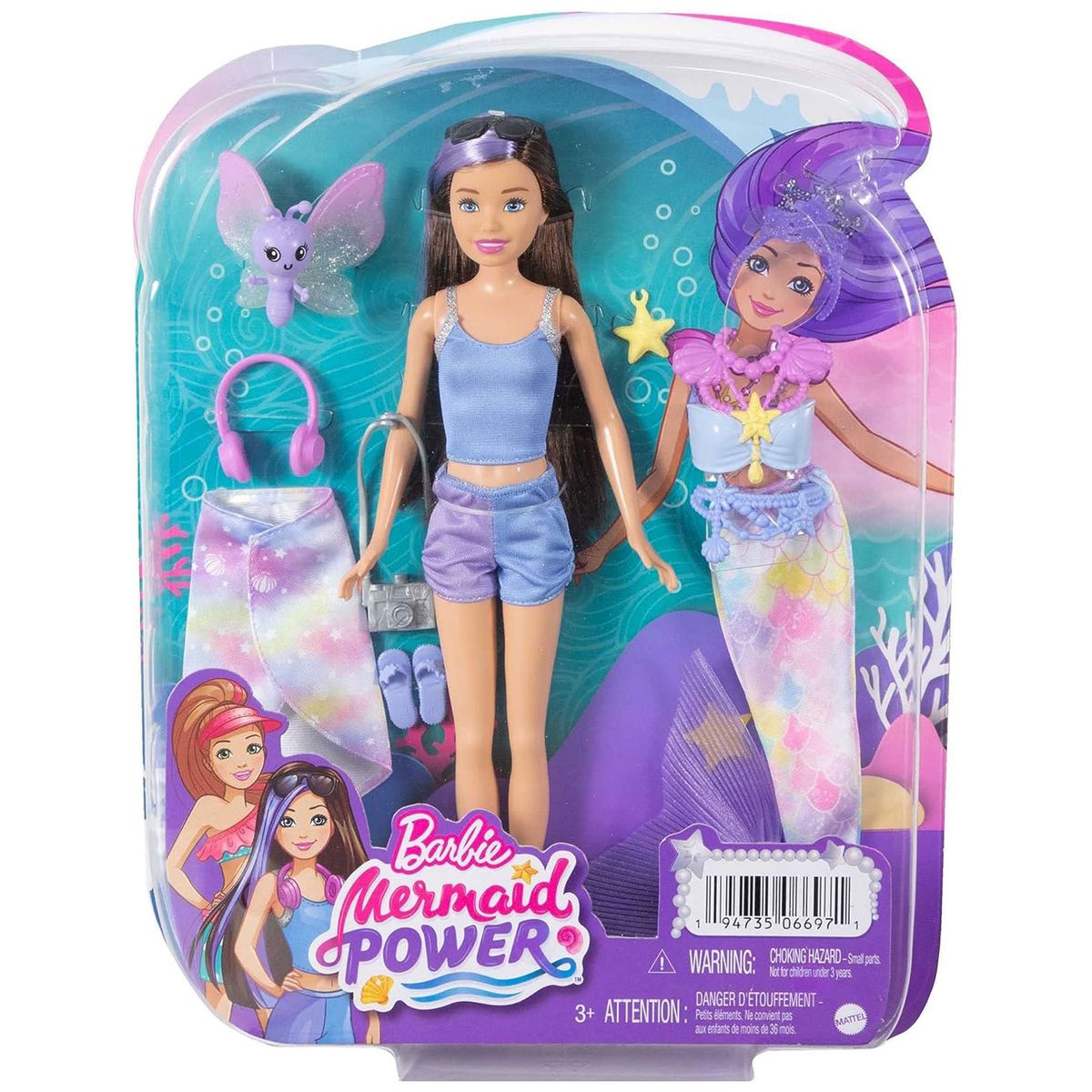 Mattel HHG55 - Barbie - Mermaid Power - Skipper mit Kleidung und Zubeh&ouml;r - Bild 1