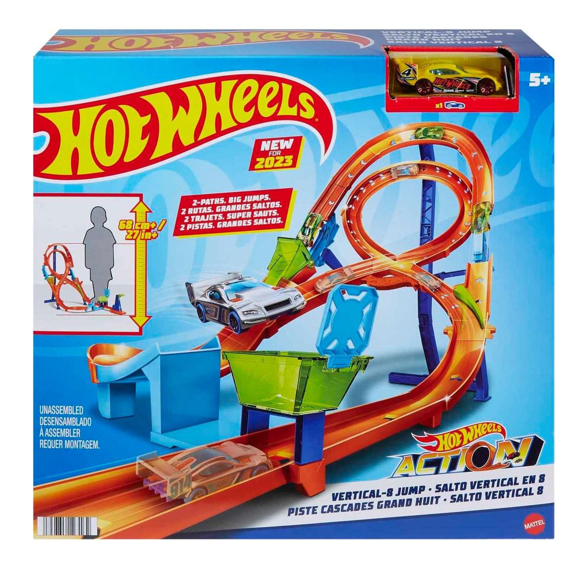 Mattel HMB15 - Hot Wheels - Action - Rennstrecke, Vertikaler 8er-Kurvensprung - Bild 1