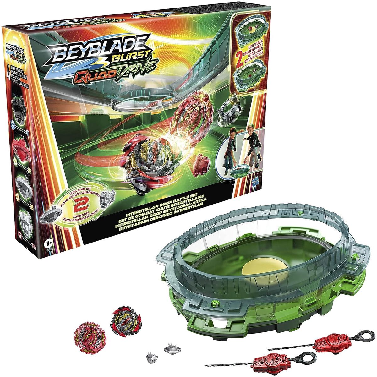 Hasbro F4694EU40 - Beyblade - Burst QuadDrive - Interstellar Drop Battle Set - Beystadium-Arena inkl. 2 Kreisel und 2 Starter - Bild 1