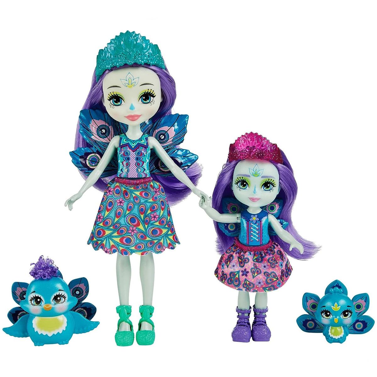 Mattel HCF83 - Enchantimals - 2er Pack, Patter Peacock und Piepa Peacock mit Tierfreunden - Bild 1