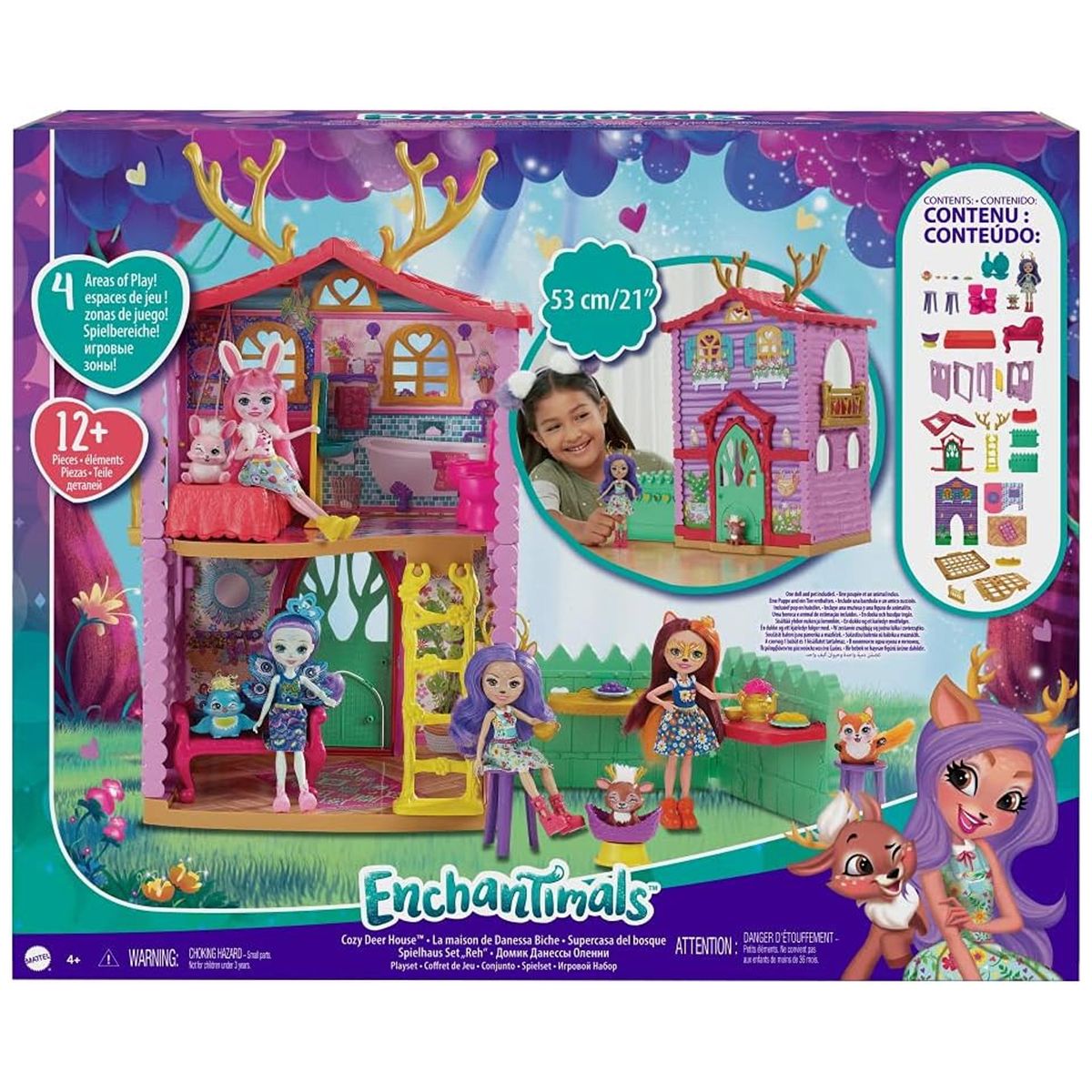 Mattel HFC41 - Enchantimals - Spielset mit 1 Spielfigur, Rehhaus - Bild 1