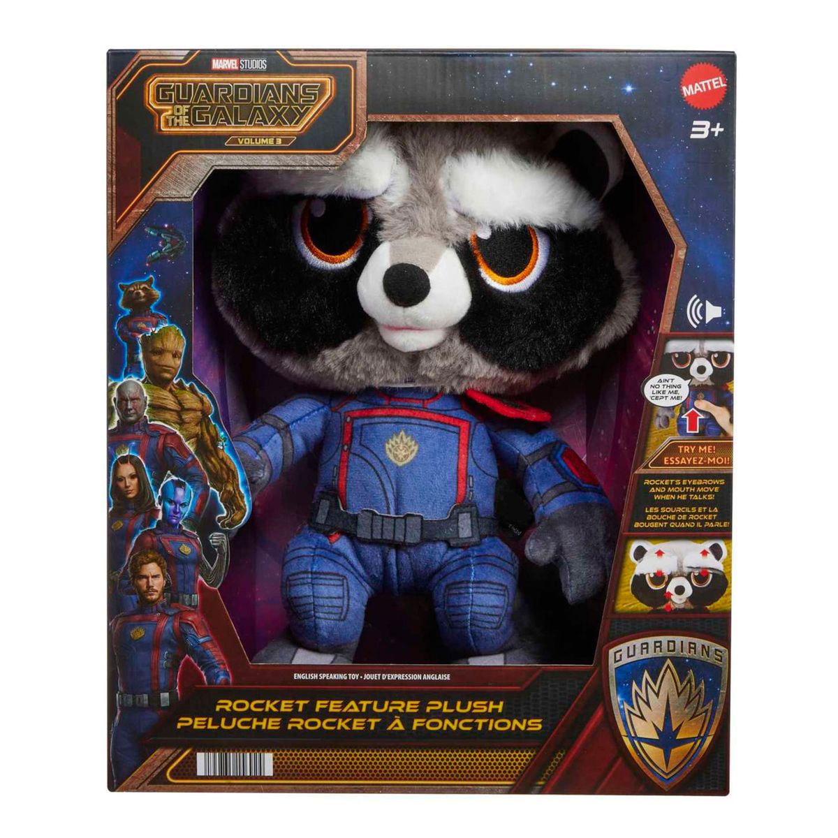 Mattel HPV37 - Marvel - Guardians of the Galaxy - Waschb&auml;r Rocket mit Sound - Bild 1