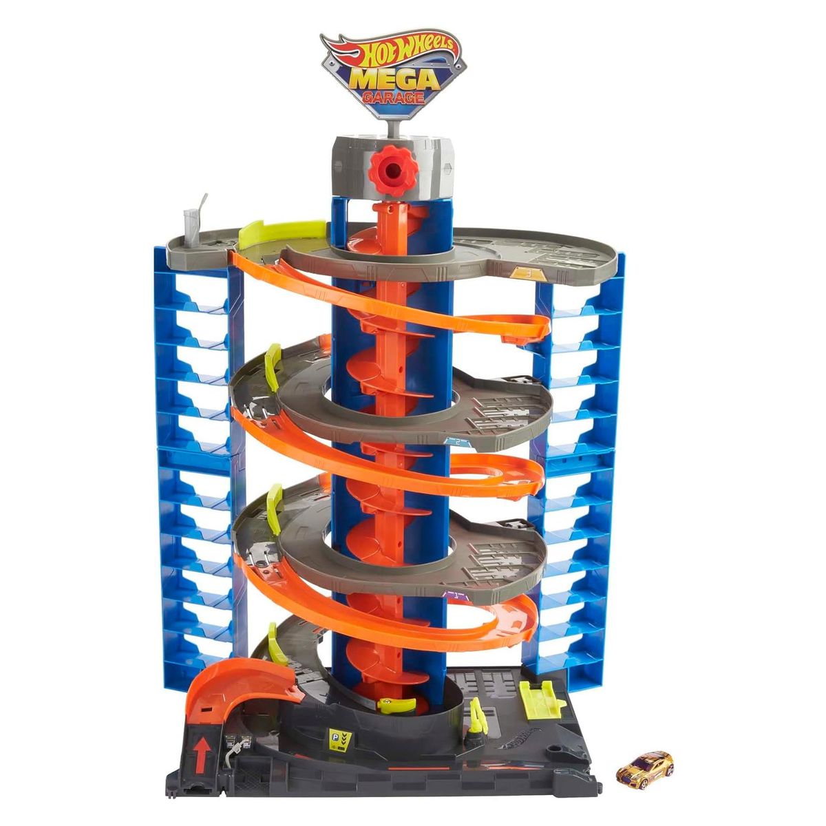 Mattel HFH03 - Hot Wheels - City - Power-Parkgarage Spielset inkl. 1 Fahrzeug - Bild 1