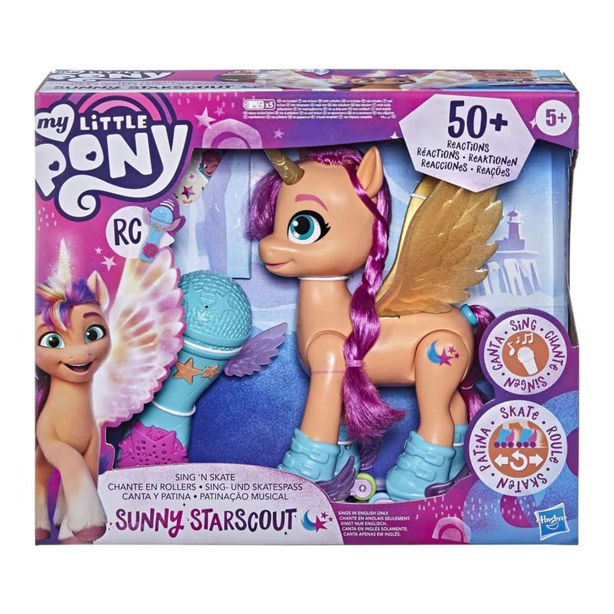 Hasbro F1786 - My little Pony - Sunny Starscout, Interaktives Pony, 22,5 cm, Sing- und Skatespass, - Bild 1